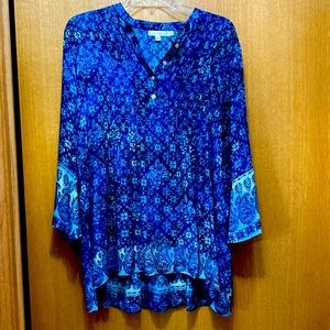 Printed dressy tunic Boho style shirt
